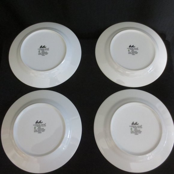 American Atelier Eight Inch 4 Plate Set Winter Village #5053 Colorful Ceramic - Picture 8 of 10